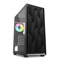 CAJA GAMING ATX SHARKOON VK2 RGB 3XVENT 120MM 2XUSB SN FUENTE NEGRO