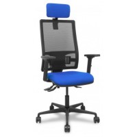 SILLA BORMATE ASINCRO MALLA NEGRA ASIENTO BALI AZUL BRAZOS 2D RUEDAS 65MM CABECERO REGULABLE PIQUERAS Y CRESPO 405ASM840B229B2B68R65CRL (Espera 4 dias)