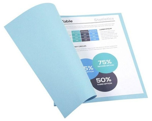 EXACOMPTA Paq.100 subcarpetas Forever 220g azul claro