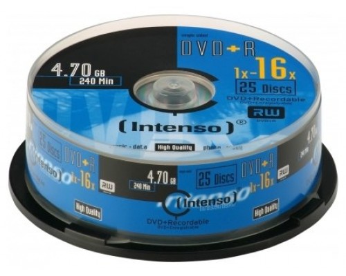 Intenso DVD+R 4.7GB 16x Tarrina 25Uds