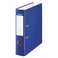 ESSELTE Archivador plastico forrado lomo 75mm folio azul