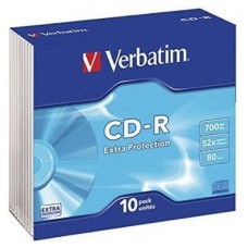 CD-R VERBATIM 700MB 52X DATALIFE SLIM 10 UNIDADES