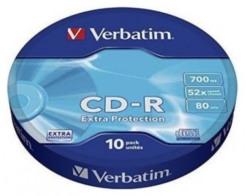 CD-R 700MB VERBATIM 52X TARRINA 10 DATALIFE