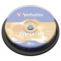 Verbatim DVD-R 4.7GB 16x Tarrina 10Uds