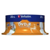 DVD-R VERBATIM 4.7GB 16X IMPRIMIBLE PACK 25U