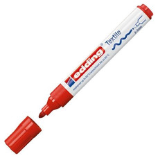 EDDING Marcador permanente especial tela 4500 punta conica trazo 3mm rojo