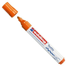 EDDING Marcador permanente especial tela 4500 punta conica trazo 3mm naranja