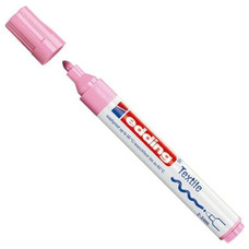 EDDING Marcador permanente especial tela 4500 punta conica trazo 3mm rosa