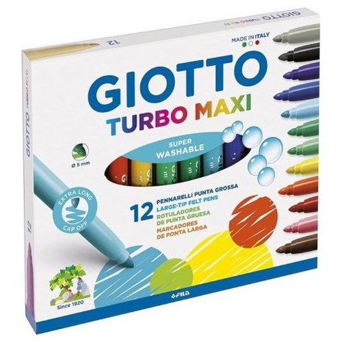 GIOTTO C.12 ROTULADORES TURBO MAXI COLORES SURTIDOS