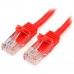 STARTECH CABLE ETHERNET 1M UTP ROJO CAT5E RJ45