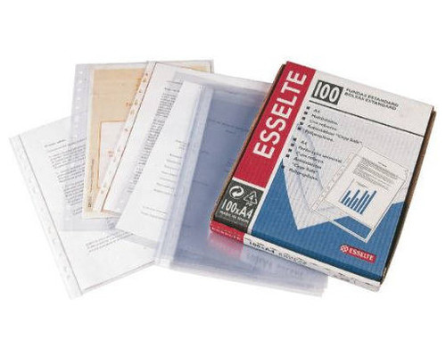 ESSELTE C.100 fundas portadocumentos PP 16 taladros 80 micras folio piel naranja