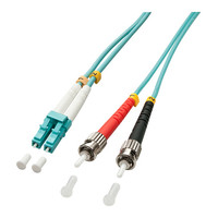 Lindy 1.0m OM3 LC - ST Duplex Cable de fibra &oacute;ptica e InfiniBand 1 m Turquesa (Espera 4 dias)