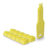 Lindy 47900 bloqueador de puerto Bloqueador de puerto + clave RJ-45 Amarillo Acrilonitrilo butadieno estireno (ABS) 10 pieza(s) (Espera 4 dias)