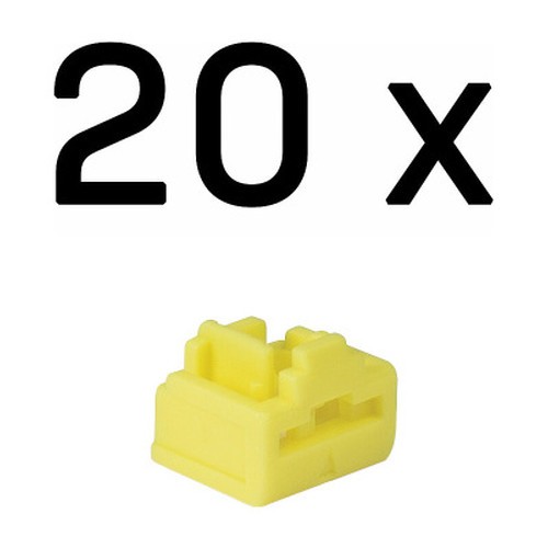 Lindy 47901 bloqueador de puerto RJ-45 Amarillo Acrilonitrilo butadieno estireno (ABS) 20 pieza(s) (Espera 4 dias)