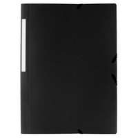 GRAFOPLAS Carpeta gomas y 3 solapas Poligraf PP folio negro-IR38 GRAFOPLAS Carpeta gomas y 3 solapas Poligraf PP folio negro