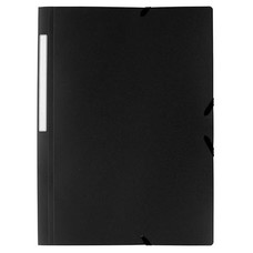 GRAFOPLAS Carpeta gomas y 3 solapas Poligraf PP folio negro-IR38 GRAFOPLAS Carpeta gomas y 3 solapas Poligraf PP folio negro