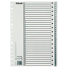 ESSELTE ESSELTE indice numerico 1-33 Esselte multitaladro PP folio gris-IR41 ESSELTE ESSELTE indice numerico 1-33 Esselte multitaladro PP folio gris