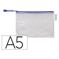 PACK DE 8 BOLSAS ZIPPER MULTIUSOS PVC - CON CIERRE CREMALLERA A5 COLOR AZUL TARIFOLD 509021 (Espera 4 dias)