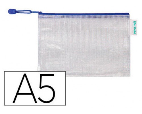 PACK DE 8 BOLSAS ZIPPER MULTIUSOS PVC - CON CIERRE CREMALLERA A5 COLOR AZUL TARIFOLD 509021 (Espera 4 dias)-SX30 PACK DE 8 BOLSAS ZIPPER MULTIUSOS PVC - CON CIERRE CREMALLERA A5 COLOR AZUL TARIFOLD 509021 (Espera 4 dias)