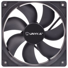 VENTILADOR 12CM UNYKA 2.000RPM NEGRO