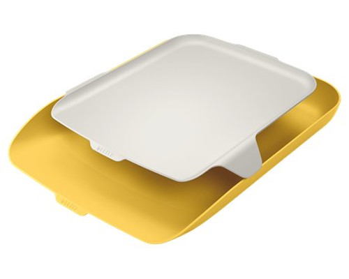 LEITZ Bandeja de sobremesa c/organizador Cosy amarillo-IR30 LEITZ Bandeja de sobremesa c/organizador Cosy amarillo