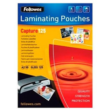 FELLOWES Pack 50 Fundas Plastificar 125 micras Brillo A2-IR30 FELLOWES Pack 50 Fundas Plastificar 125 micras Brillo A2