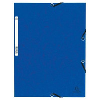 EXACOMPTA Carpeta con gomas y 3 solapas Nature Future 355g azul