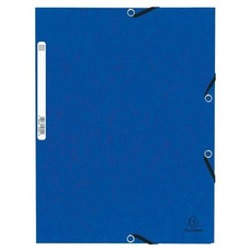 EXACOMPTA Carpeta con gomas y 3 solapas Nature Future 355g azul
