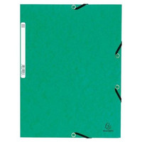 EXACOMPTA Carpeta con gomas y 3 solapas Nature Future 355g verde