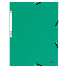 EXACOMPTA Carpeta con gomas y 3 solapas Nature Future 355g verde-IR46 EXACOMPTA Carpeta con gomas y 3 solapas Nature Future 355g verde
