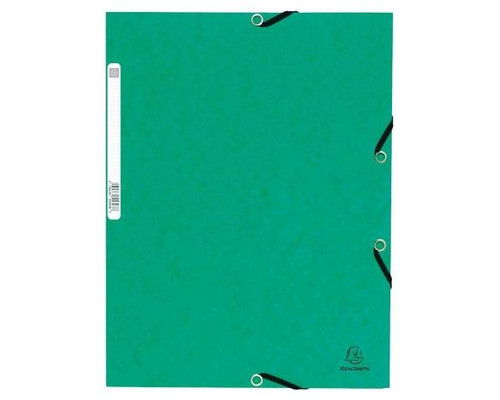 EXACOMPTA Carpeta con gomas y 3 solapas Nature Future 355g verde