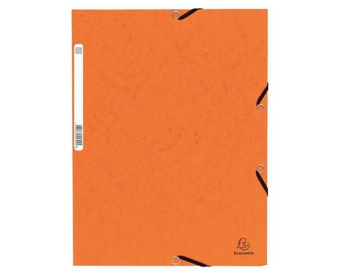 EXACOMPTA Carpeta con gomas y 3 solapas Nature Future 355g naranja