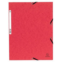 EXACOMPTA Carpeta con gomas y 3 solapas Nature Future 355g rojo