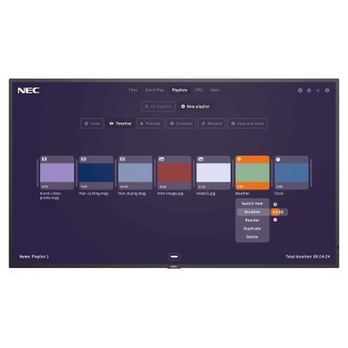 NEC MultiSync M431-MPi4 109,2 cm (43") LCD 500 cd / m² 4K Ultra HD Negro Procesador incorporado 24/7 (Espera 4 dias)-SX20 NEC MultiSync M431-MPi4 109,2 cm (43") LCD 500 cd / m² 4K Ultra HD Negro Procesador incorporado 24/7 (Espera 4 dias)