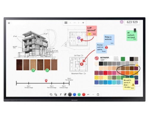 Sharp PN-LA862 Panel plano interactivo 2,18 m (86") LCD 500 cd / m² 4K Ultra HD Negro Pantalla táctil 24/7 (Espera 4 dias)