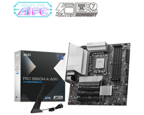 MSI Placa Base PRO B860M-A WIFI mATX DDR5 1851