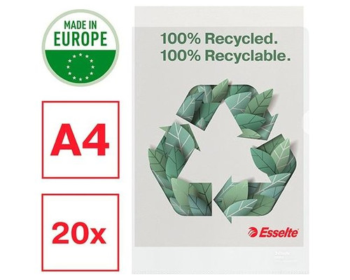 ESSELTE ESSELTE B.20 dossiers u&ntilde;eros reciclados Esselte PP 100 micras A4 piel de naranja transparente