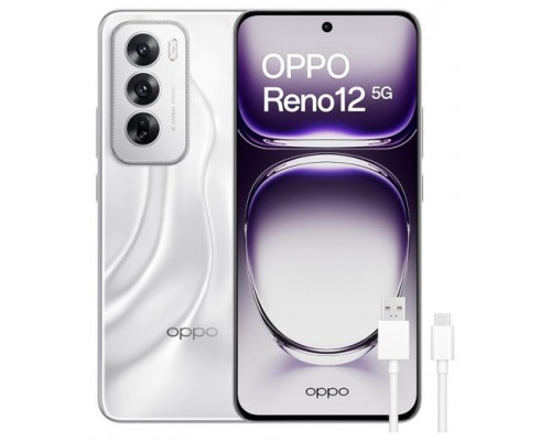 OPPO RENO 12 5G 256GB 12GB SILVER + CABLE USB (Espera 4 dias)