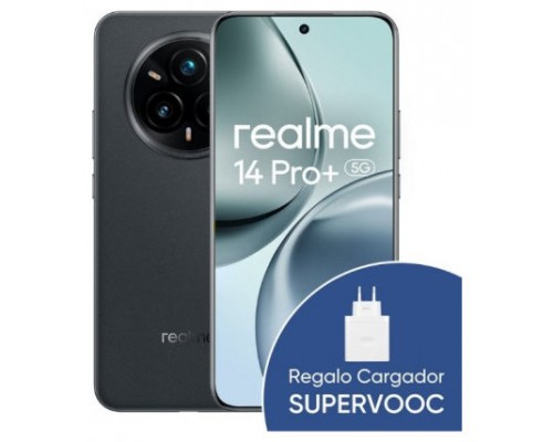 REALME 14 PRO+ 5G 512GB 12GB SUEDE GREY INT NFC + SUPERVOOC 120W POWER ADAPTER WHITE (Espera 4 dias)