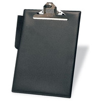 GRAFOPLAS Portapapeles PVC con Pinza y portaboligrafos folio negro-IR29 GRAFOPLAS Portapapeles PVC con Pinza y portaboligrafos folio negro