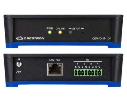 CRESTRON WIRED ETHERNET MODULE WITH 4 IR PORTS (CEN-IO-IR-104) 6507970 (Espera 4 dias)