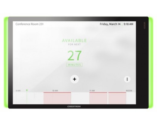CRESTRON 7 IN. ROOM SCHEDULING TOUCH SCREEN, BLACK SMOOTH, INCLUDES ONE TSW-770-LB-B-S LIGHT BAR (TSS-770-B-S-LB KIT) 6511517 (Espera 4 dias)