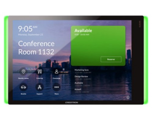 CRESTRON 7 IN. ROOM SCHEDULING TOUCH SCREEN FOR MICROSOFT TEAMS  SOFTWARE, BLACK SMOOTH, INCLUDES ONE TSW-770-LB-B-S LIGHT BAR (TSS-770-T-B-S-LB KIT) 6511778 (Espera 4 dias)