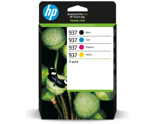 HP Paquete de 4 Cartuchos de Tinta Original 937 CMYK (Espera 4 dias)