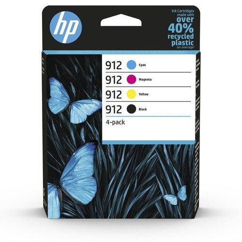 HP Paquete de 4 cartuchos de tinta Original 912 negro/cian/magenta/amarillo (Espera 4 dias)
