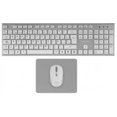 Tacens 3EN1 Teclado+Rat&oacute;n+Alfom Inal&aacute;mbrico Blanco