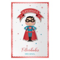 PACK 6 TARJETAS DE FELICITACI&Oacute;N PAP&Aacute;S - TAMA&Ntilde;O 11,5 X 17 CM - MODELO SUPERDAD DOHE 70082 (Espera 4 dias)