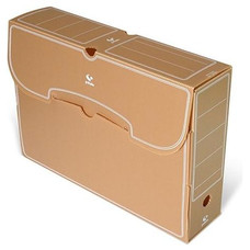 GRAFOPLAS Caja archivo definitivo plastico folio marron