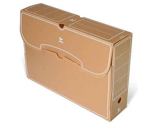 GRAFOPLAS Caja archivo definitivo plastico folio marron-IR30 GRAFOPLAS Caja archivo definitivo plastico folio marron