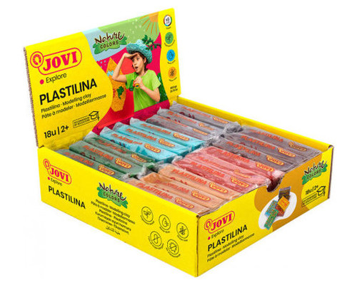 JOVI C.18 PASTILLAS DE PLASTILINA NATURE COLORS COLORES SURTIDOS